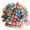 Wholesale D6 Board Game Playing Dice 16MM Pipped Dice Glitter Colors